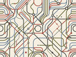 © Wawan - Abstract seamless pixel art pattern representing a subway map or electronic circuit board design with abstract lines network design transit map geometric pattern retro technology