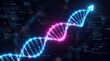 © BlackBridge Media - Glowing DNA Double Helix with Upward Growth Arrow