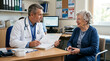 © patricia - Doctor Consulting Elderly Woman Patient in Clinic - Healthcare Discussion