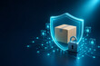 © lerdsak - Ecommerce parcel protected by digital cybersecurity shield