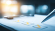 © kaliel - Pen beside completed checkboxes on a document represents audit review and structured compliance verification.