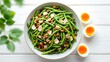 © Sabrina - Fresh green bean salad served with boiled eggs and nuts