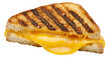 © Sophie - Golden grilled cheese sandwich with melted cheddar cheese, isolated on transparent background
