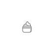 © MD. JONAED - Cosmetic cream jar line art icon with skincare product vector illustration beauty product face cream body cream black and white beauty care