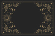 © Любовь Овсянникова - Mystic celestial horizontal frame template with sun and moon. Esoteric witchy vector background banner for website header, invitation or packaging.