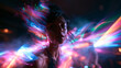 © BlackBridge Media - Energetic Woman Dancing in Nightclub with Neon Light Trails