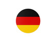 © MSTRUMESA - A round flat graphic icon featuring the german national flag with black, red, and gold horizontal stripes isolated on transparent background