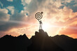 © Philip - Silhouette of a team celebrating a victory against sunset background, concept of victory and leadership