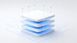 © Ahmed - Layered database architecture stack illustrating structural data processing and modern cloud server infrastructure