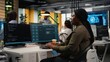 © DC Studio - Engineer in an office uses an AI LLM chatbot to optimize performance, while the IT employee works with a generative artificial intelligence assistant for faster software development.