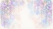 © ridwanhassan - Beautiful watercolor background with hanging wisteria flowers in soft pastel purple and blue tones with sparkling bokeh lights and falling petals