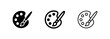 © liubomir118809 - Artist palette and paint brush creativity icons