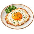 © Adzan Hiliawan - Sunny-side-up egg on a ceramic plate