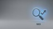 © Haseeb - Blue SEO magnifying glass with rising arrow