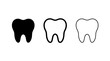 © ＰＮＧ・アート - Tooth icon set vector design isolated on white background for medical