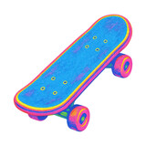 PNG Colorful skateboard pop art