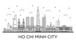 © Ikasam - Ho Chi Minh City Vietnam skyline line art