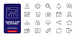 © Outline Icon Store - Mobile app features line icons set uiux elements for digital services, web applications, and smartphone interface design editable stroke vector