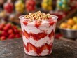 © tn - Mexican Street Style Fresas con Crema Clear Cup Layered with Sweet Cream and Granola