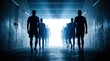 © Panpatsa - Athletes of a football team walking through a dark tunnel toward the light, concept of sport and team.