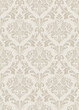 © PPS Inspire Art - Elegant cream butterfly damask seamless pattern background featuring luxury neutral floral ogee damask pattern, vector for vintage wedding wallpaper and classical textile design.