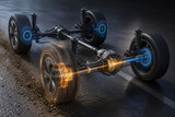 Brake based traction control drivetrain concept render