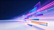 © Zhang - Futuristic Neon Light Panels Moving At High Speed