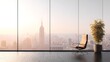 © Nattavee - office with luxury furnishings, city skyline views, successful business leadership concept