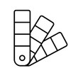 © Warpiya - Color swatch icon flat outline in black
