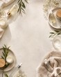 © Background Wali - Minimal Natural Skincare Products Flat Lay with Spa Elements