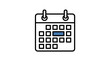 © aminah - Simple Calendar Icon with Blue Highlighted Day.