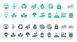 © BrandUp - Sustainable environment and green energy icons collection with ecological symbols for climate change and renewable resources.