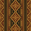 © RakhaOkta - Elegant Indonesian Songket Inspired Seamless Geometric Pattern with Gold Accents