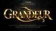 © Roy studio - Grandeur Gold Text Effect and Editable 3D Luxury Metallic Font Style on Dark Background