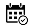 © Mahmudul - Minimalist calendar icon with check mark symbol