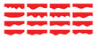 © Fire Soul - Elegant line divider vector set in color red.  Collection of divider set  thin separators. Horizontal elements. Suitable for stationer. Based on white background illustration vector.