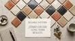 © faris - A collection of polished clay tiles arranged in a neat pattern, offering a natural and earthy texture