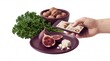 © kangsaistudio - Fresh healthy snack with fig cut open and mobile nutrition app
