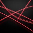 © Sourithideth - Sleek crimson light trails flow across a deep matte black surface, creating a sophisticated geometric pattern with modern metallic textures, red, flow, shapes