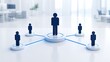 © Rahman Studio  - Corporate Hierarchy And Business Leadership With Connected Team Network Structure
