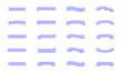 © Mohamed Al Ouardi - Set of Flat Lavender Purple Ribbon Banners and Blank Labels Isolated on White