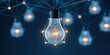 © Generative AI - Illuminated light bulb with digital network connections