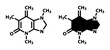 © Rafi - Caffeine Molecule Structures, Line Art and Silhouette, Chemistry and Science Diagrams