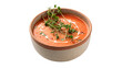 © Foster - Bowl of fresh tomato soup with herbs isolated on transparent background