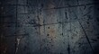© Divod Lora - Dark weathered metallic surface featuring deep gouges, industrial scratches, rustic oxidized patches, and dramatic shadows captured in sharp macro detail