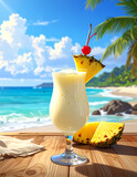 Pineapple drink tropical beverage