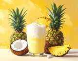Pineapple coconut smoothie composition