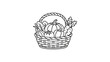 © Reksona_Studio - Fresh harvest vegetable basket with pumpkins and carrots for autumn.