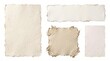 © Rahman - Ragged edge vintage parchment paper textures isolated on white background