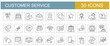 © Safa - A comprehensive set of 30 thin line customer service icons for business support, communication, and web interface design.